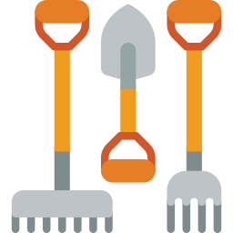 herramientas de jardinería icono