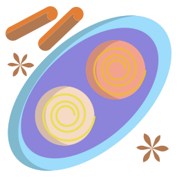 rolo de canela Ícone