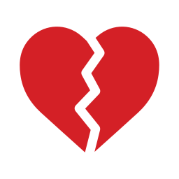 Broken heart icon