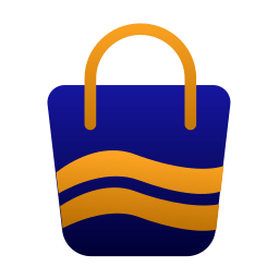 Beach bag icon
