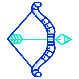 arc et des flèches Icône