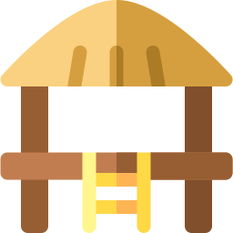 Beach hut icon