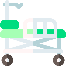 Medical stretcher icon