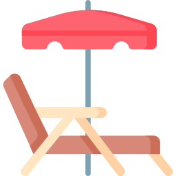 Beach umbrella icon