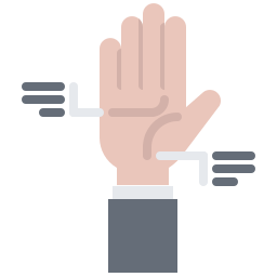 Hand reading icon