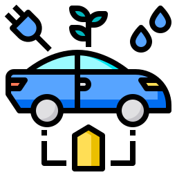 Hybrid car icon