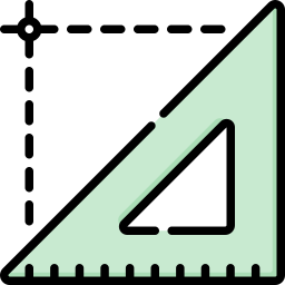 Квадратная линейка иконка