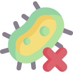 tejido antibacteriano icono