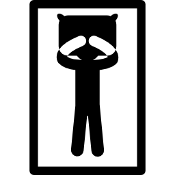 Человек спит на кровати иконка
