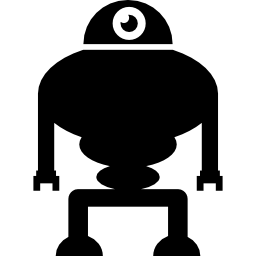 Robot monster of one eye icon