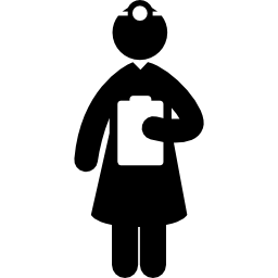 Medical doctor reading a paper icon