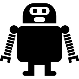 Robot of long arms and short legs icon