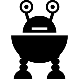 Robot of circular parts icon