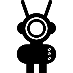 Robot of rounded head icon