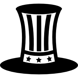 símbolo del sombrero del tío sam icono