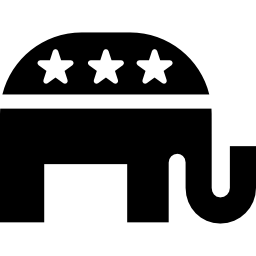 simbolo repubblicano dell'elefante icona