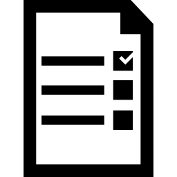 símbolo de lista de verificación electoral icono