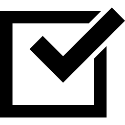 símbolo de casilla de verificación verificado icono
