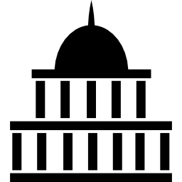 Здание американского правительства иконка