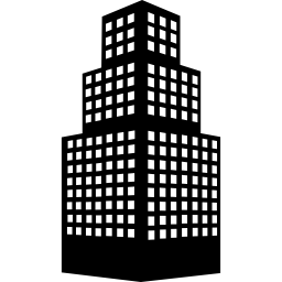 Stepped building tower icon