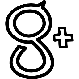logotipo de google plus dibujado a mano icono