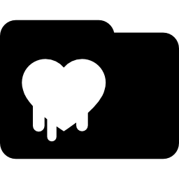 folder z symbolem serca ikona