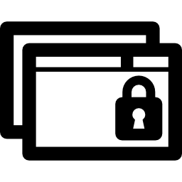 Locked symbol of a window icon