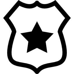 escudo con una estrella icono