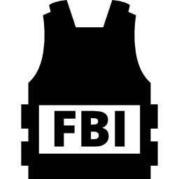 herramienta de protección de chaleco del fbi icono