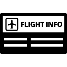 luchthaven vlucht info signaal icoon