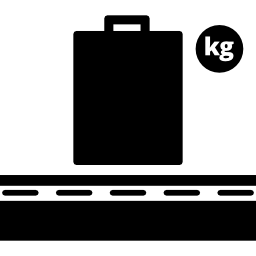 peso del equipaje de viaje icono