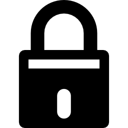 Locked padlock insurance symbol icon