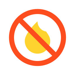 no se permite fuego icono