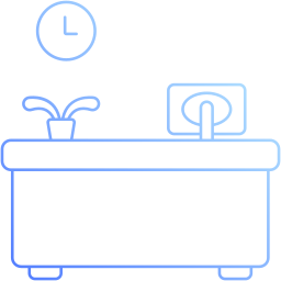 Reception desk icon