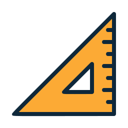 Triangular ruler icon