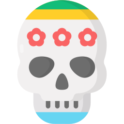 calavera mexicana icono