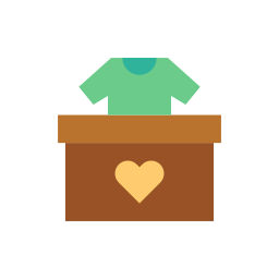 Clothes donation icon