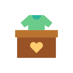 donatie van kleding icoon