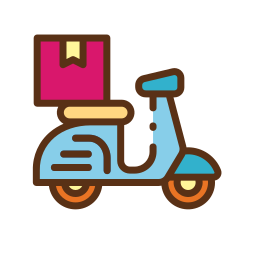 Delivery bike icon