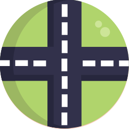 Road intersection icon