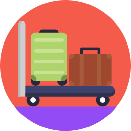 Luggage cart icon