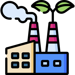 Green factory icon