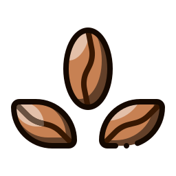 Кофейное зерно иконка