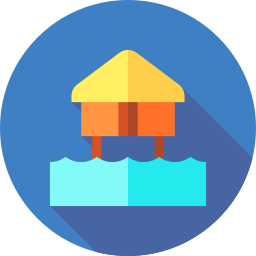 Beach hut icon