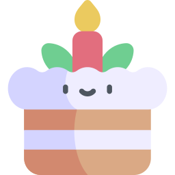 pastel de cumpleaños icono