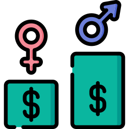 Gender pay gap icon