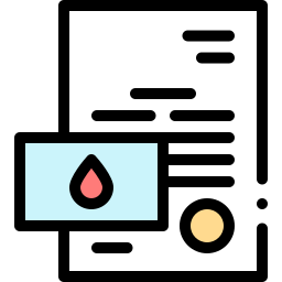 Blood analysis icon