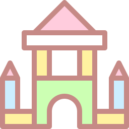castillo de juguete icono