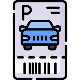 ticket de estacionamiento icono