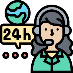 24 hours support icon